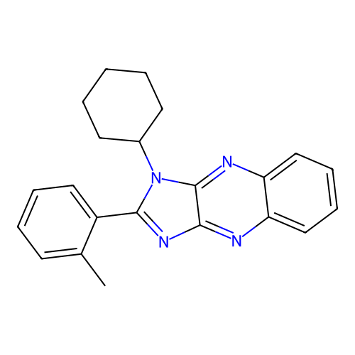 1-cyclohexyl-2-(2-methylphenyl)-1H-imidazo[4,5-b]quinoxaline structure