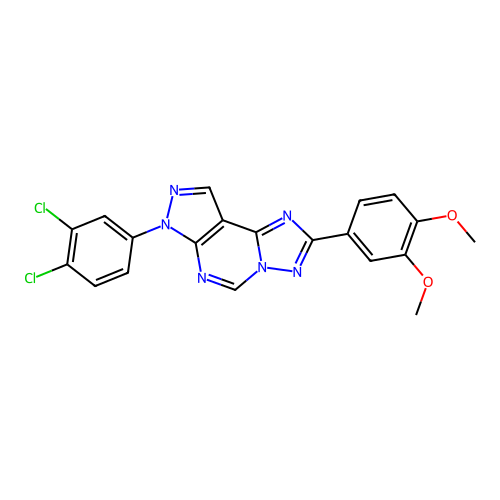 7-(3,4-dichlorophenyl)-2-(3,4-dimethoxyphenyl)-7H-pyrazolo[4,3-e][1,2,4]triazolo[1,5-c]pyrimidine structure