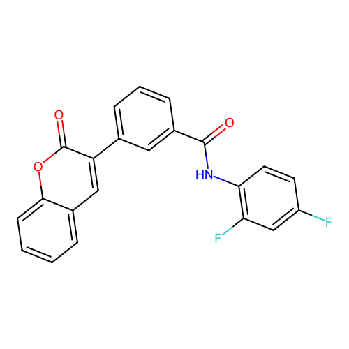N-(2,4-difluorophenyl)-3-(2-oxo-2H-chromen-3-yl)benzamide structure
