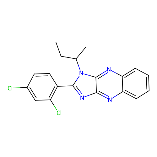 1-(butan-2-yl)-2-(2,4-dichlorophenyl)-1H-imidazo[4,5-b]quinoxaline structure