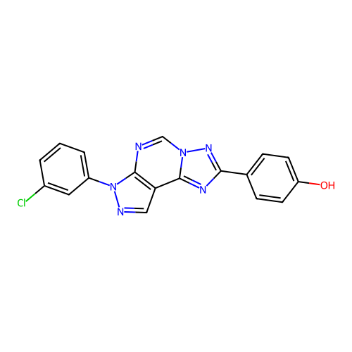 C18H11ClN6O structure
