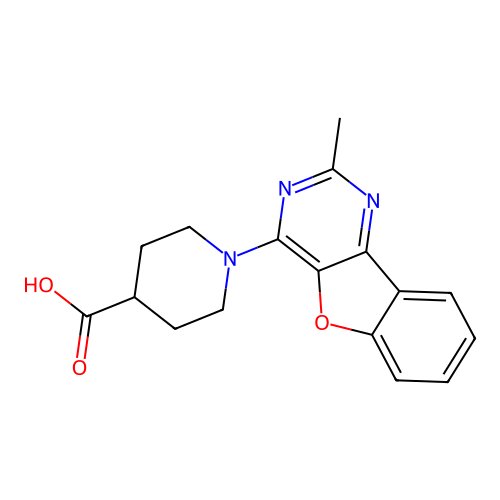 1-(2-Methylbenzofuro[3,2-d]pyrimidin-4-yl)piperidine-4-carboxylic acid structure