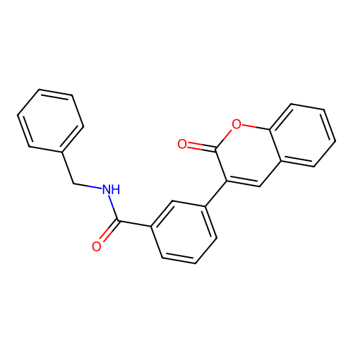 N-benzyl-3-(2-oxo-2H-chromen-3-yl)benzamide structure