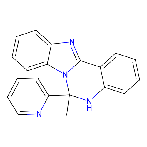 6-Methyl-6-(pyridin-2-yl)-5,6-dihydrobenzimidazo[1,2-c]quinazoline structure