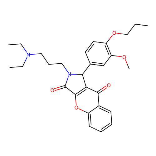 2-(3-(diethylamino)propyl)-1-(3-methoxy-4-propoxyphenyl)-1,2-dihydrochromeno[2,3-c]pyrrole-3,9-dione structure