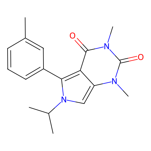 1,3-dimethyl-5-(3-methylphenyl)-6-propan-2-ylpyrrolo[3,4-d]pyrimidine-2,4-dione structure