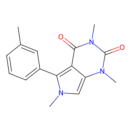 1,3,6-trimethyl-5-(3-methylphenyl)-1H-pyrrolo[3,4-d]pyrimidine-2,4(3H,6H)-dione structure