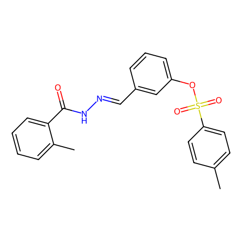 (E)-3-((2-(2-methylbenzoyl)hydrazono)methyl)phenyl 4-methylbenzenesulfonate structure
