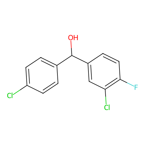 (3-Chloro-4-fluorophenyl)(4-chlorophenyl)methanol structure