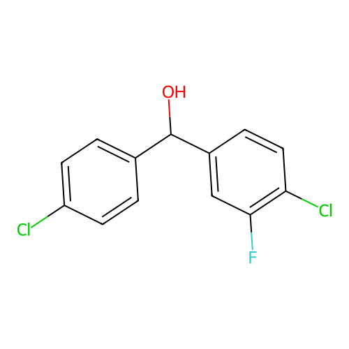 4,4'-Dichloro-3-fluorobenzhydrol structure