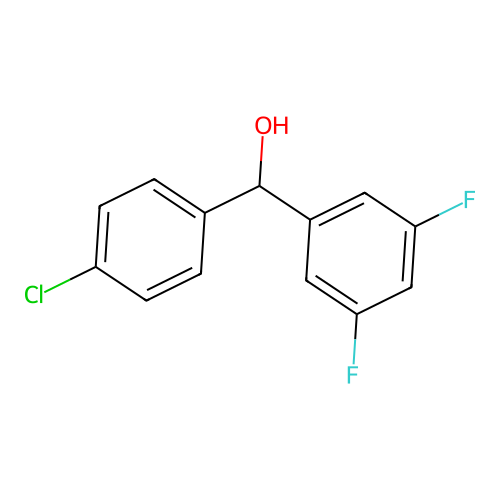 (4-Chlorophenyl)(3,5-difluorophenyl)methanol structure