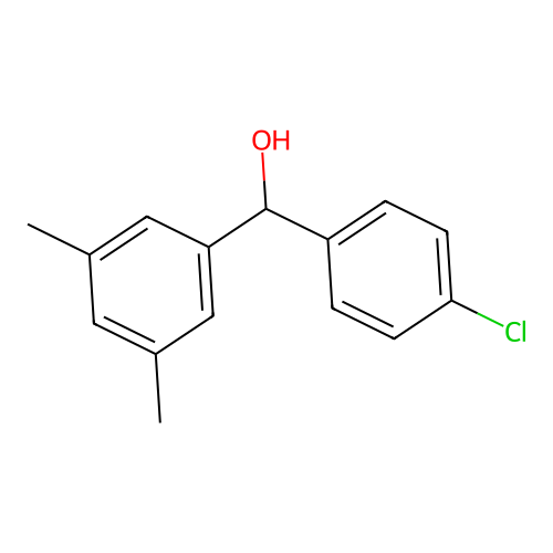 (4-Chlorophenyl)(3,5-dimethylphenyl)methanol structure
