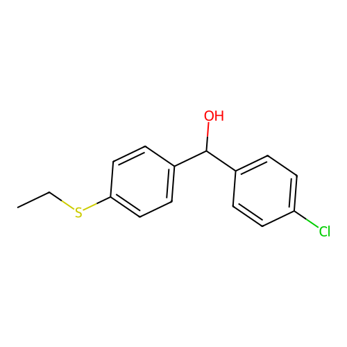 (4-Chlorophenyl)(4-(ethylthio)phenyl)methanol structure