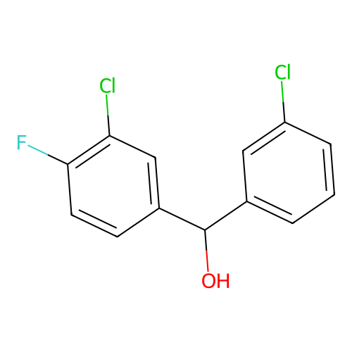 (3-Chloro-4-fluorophenyl)(3-chlorophenyl)methanol structure