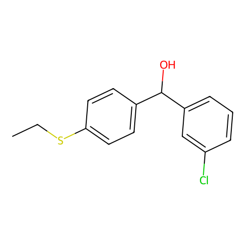 (3-Chlorophenyl)(4-(ethylthio)phenyl)methanol structure