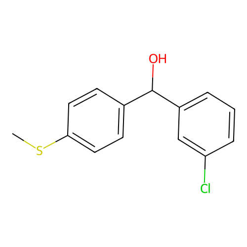 (3-Chlorophenyl)(4-(methylthio)phenyl)methanol structure