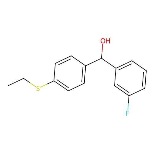 4-(Ethylthio)-3'-fluorobenzhydrol structure