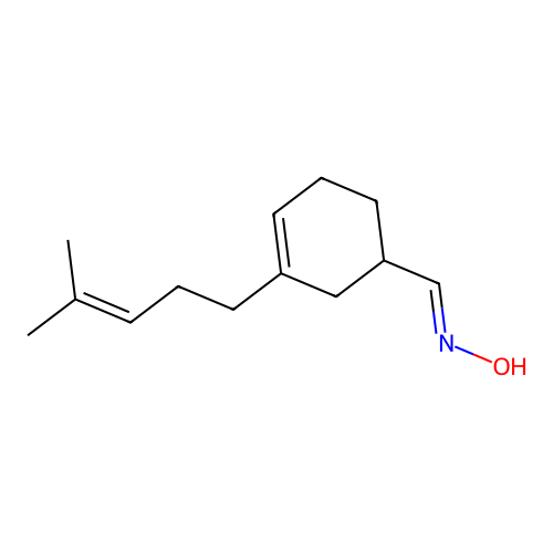 3-(4-Methyl-3-penten-1-yl)-3-cyclohexene-1-carboxaldehyde oxime structure