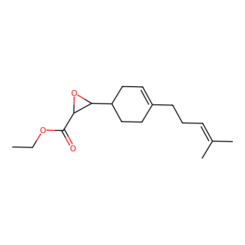 Ethyl 3-(4-(4-methylpent-3-enyl)cyclohex-3-en-1-yl)oxirane-2-carboxylate structure
