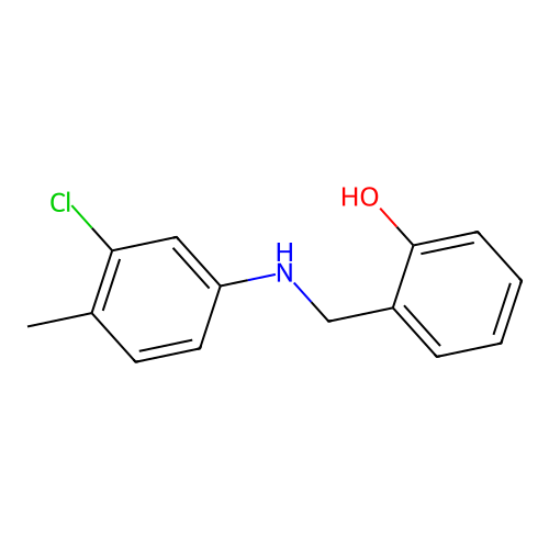 Alpha-(3-chloro-para-toluidino)-ortho-cresol structure