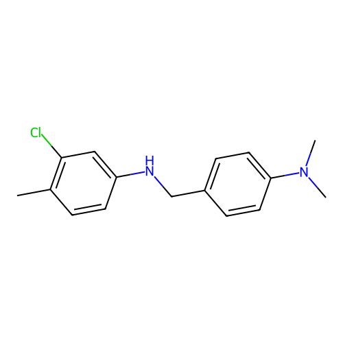 N-Alpha-(3-chloro-para-tolyl)-N4,N4-dimethyl-alpha,4-toluenediamine structure