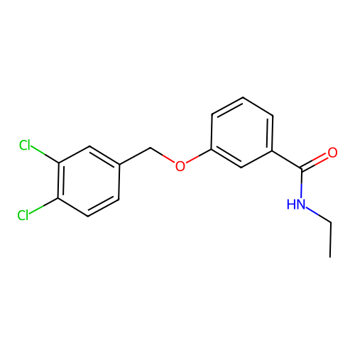 3-[(3,4-dichlorophenyl)methoxy]-N-ethylbenzamide structure