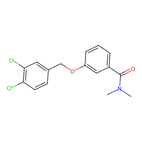 3-[(3,4-dichlorophenyl)methoxy]-N,N-dimethylbenzamide structure