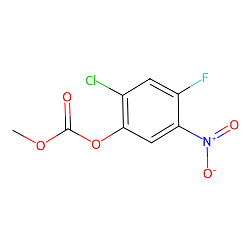 2-Chloro-4-fluoro-5-nitrophenyl methyl carbonate structure
