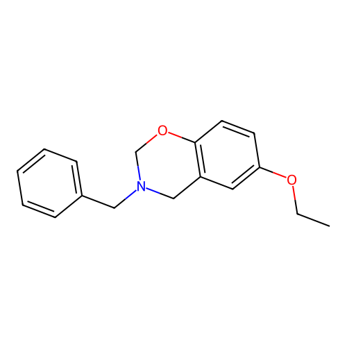 3-benzyl-6-ethoxy-3,4-dihydro-2H-1,3-benzoxazine structure