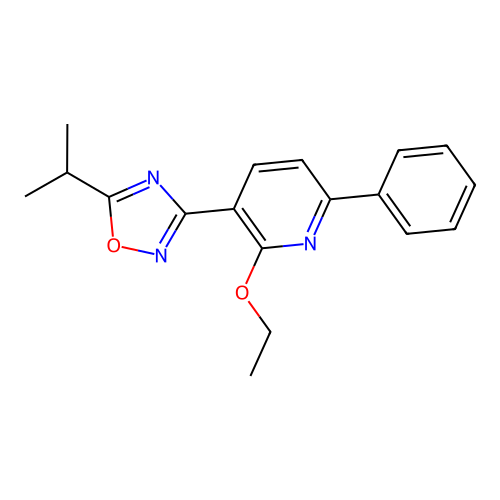 3-(2-Ethoxy-6-phenylpyridin-3-yl)-5-propan-2-yl-1,2,4-oxadiazole structure