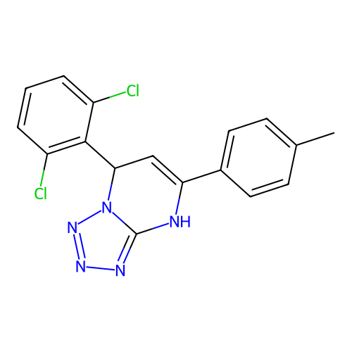 7-(2,6-Dichlorophenyl)-5-(4-methylphenyl)-4,7-dihydrotetrazolo[1,5-a]pyrimidine structure