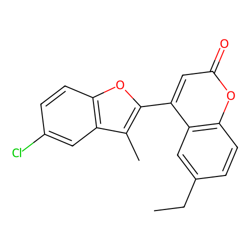 4-(5-Chloro-3-methylbenzo[d]furan-2-yl)-6-ethylchromen-2-one structure
