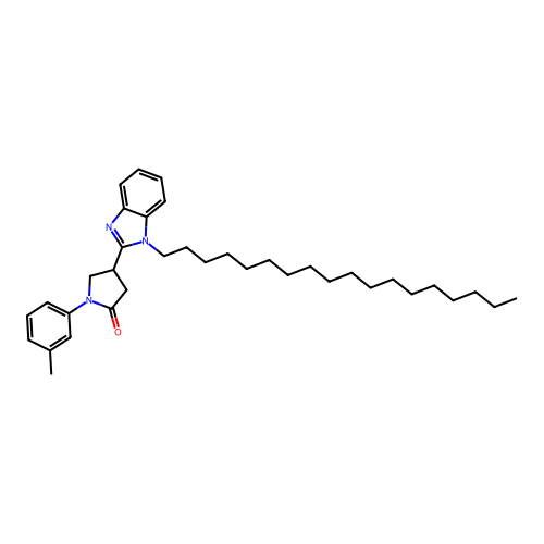1-(3-Methylphenyl)-4-(1-octadecylbenzimidazol-2-yl)pyrrolidin-2-one structure