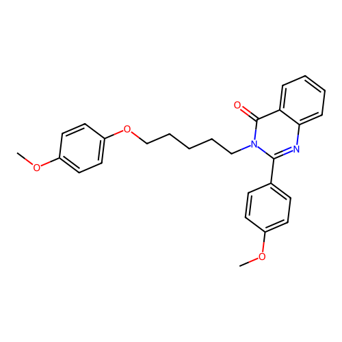 3-(5-(4-methoxyphenoxy)pentyl)-2-(4-methoxyphenyl)quinazolin-4(3H)-one structure