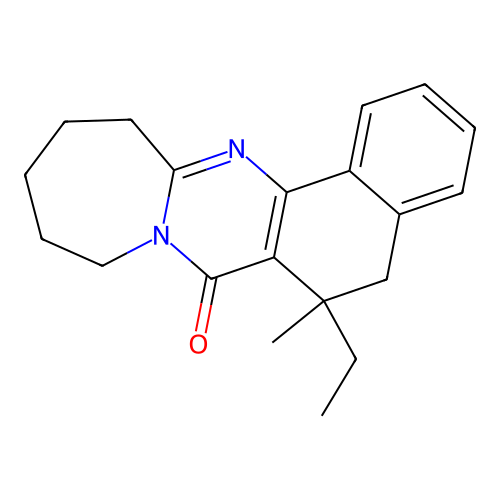 6-ethyl-6-methyl-5,6,10,11,12,13-hexahydroazepino[2,1-b]benzo[h]quinazolin-7(9H)-one structure