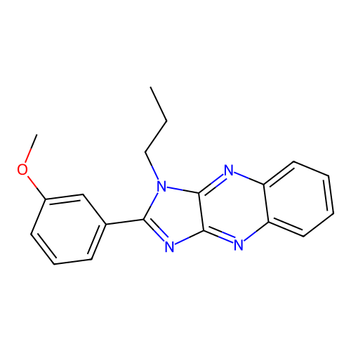 2-(3-methoxyphenyl)-1-propyl-1H-imidazo[4,5-b]quinoxaline structure