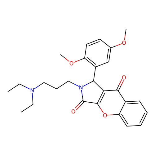 2-[3-(diethylamino)propyl]-1-(2,5-dimethoxyphenyl)-1H-chromeno[2,3-c]pyrrole-3,9-dione structure