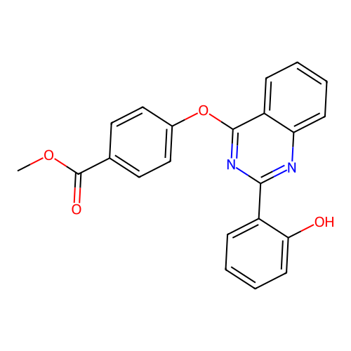 2-{4-[4-(Methoxycarbonyl)phenoxy]quinazolin-1-ium-2-yl}phenolate structure
