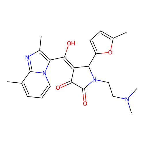 1-(2-(dimethylamino)ethyl)-4-(2,8-dimethylimidazo[1,2-a]pyridine-3-carbonyl)-3-hydroxy-5-(5-methylfuran-2-yl)-1H-pyrrol-2(5H)-one structure