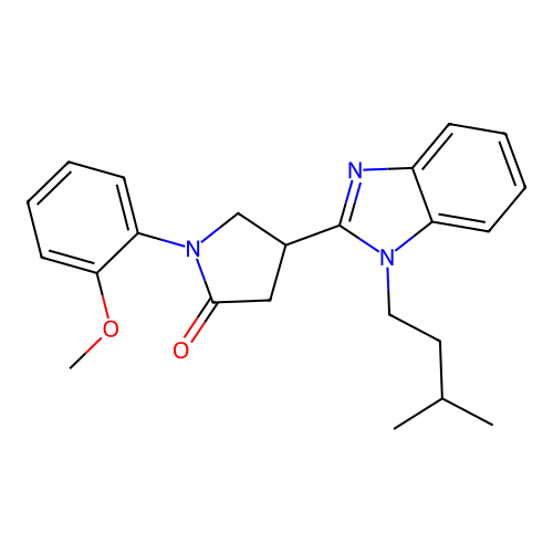 1-(2-Methoxyphenyl)-4-[1-(3-methylbutyl)benzimidazol-2-yl]pyrrolidin-2-one structure