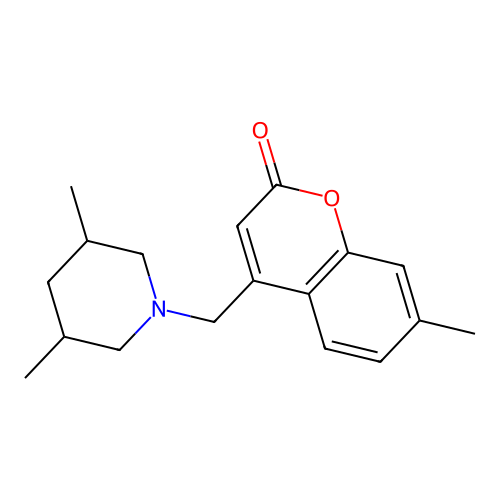 4-[(3,5-Dimethylpiperidin-1-yl)methyl]-7-methylchromen-2-one structure