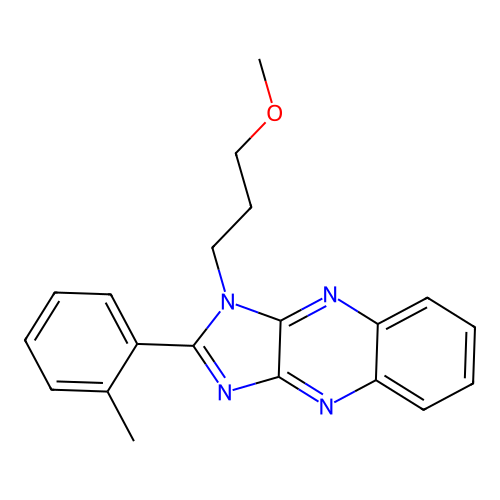 1-(3-methoxypropyl)-2-(2-methylphenyl)-1H-imidazo[4,5-b]quinoxaline structure
