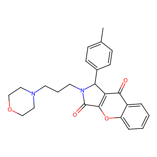 2-(3-Morpholinopropyl)-1-(p-tolyl)-1,2-dihydrochromeno[2,3-c]pyrrole-3,9-dione structure