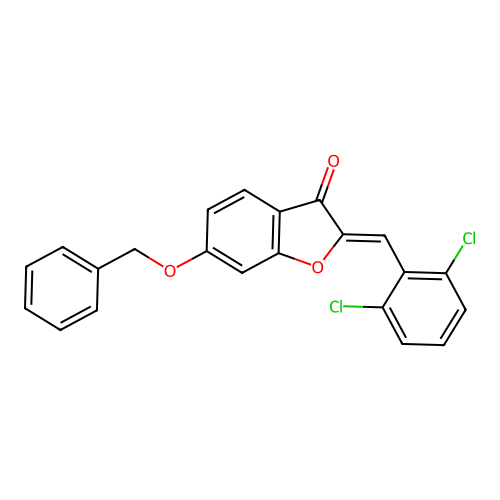2-[(2,6-Dichlorophenyl)methylene]-6-(phenylmethoxy)benzo[b]furan-3-one structure
