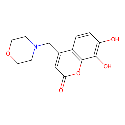 7,8-Dihydroxy-4-(morpholin-4-ylmethyl)chromen-2-one structure