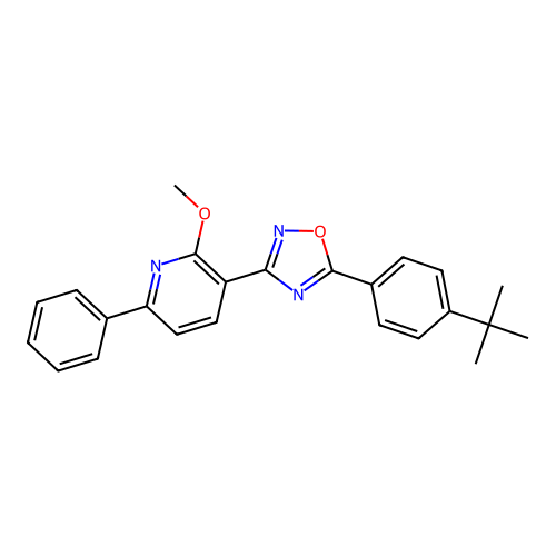 3-[5-(4-Tert-butylphenyl)-1,2,4-oxadiazol-3-yl]-2-methoxy-6-phenylpyridine structure