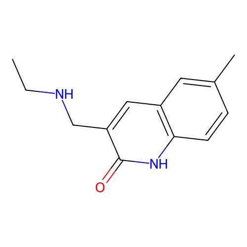 3-(ethylaminomethyl)-6-methyl-1H-quinolin-2-one structure