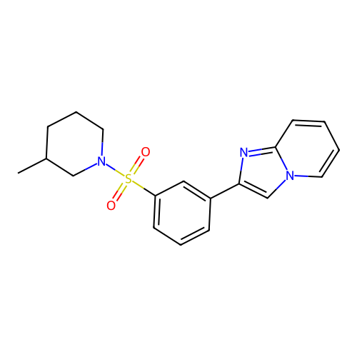 2-{3-[(3-Methylpiperidin-1-yl)sulfonyl]phenyl}imidazo[1,2-a]pyridine structure