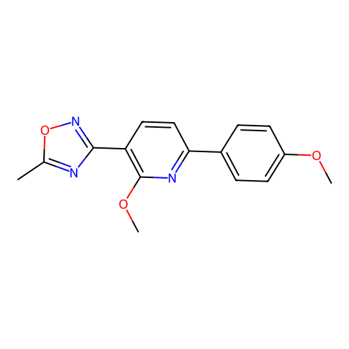 2-Methoxy-6-(4-methoxyphenyl)-3-(5-methyl-1,2,4-oxadiazol-3-yl)pyridine structure