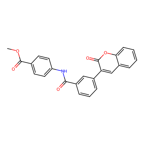 methyl 4-({[3-(2-oxo-2H-chromen-3-yl)phenyl]carbonyl}amino)benzoate structure